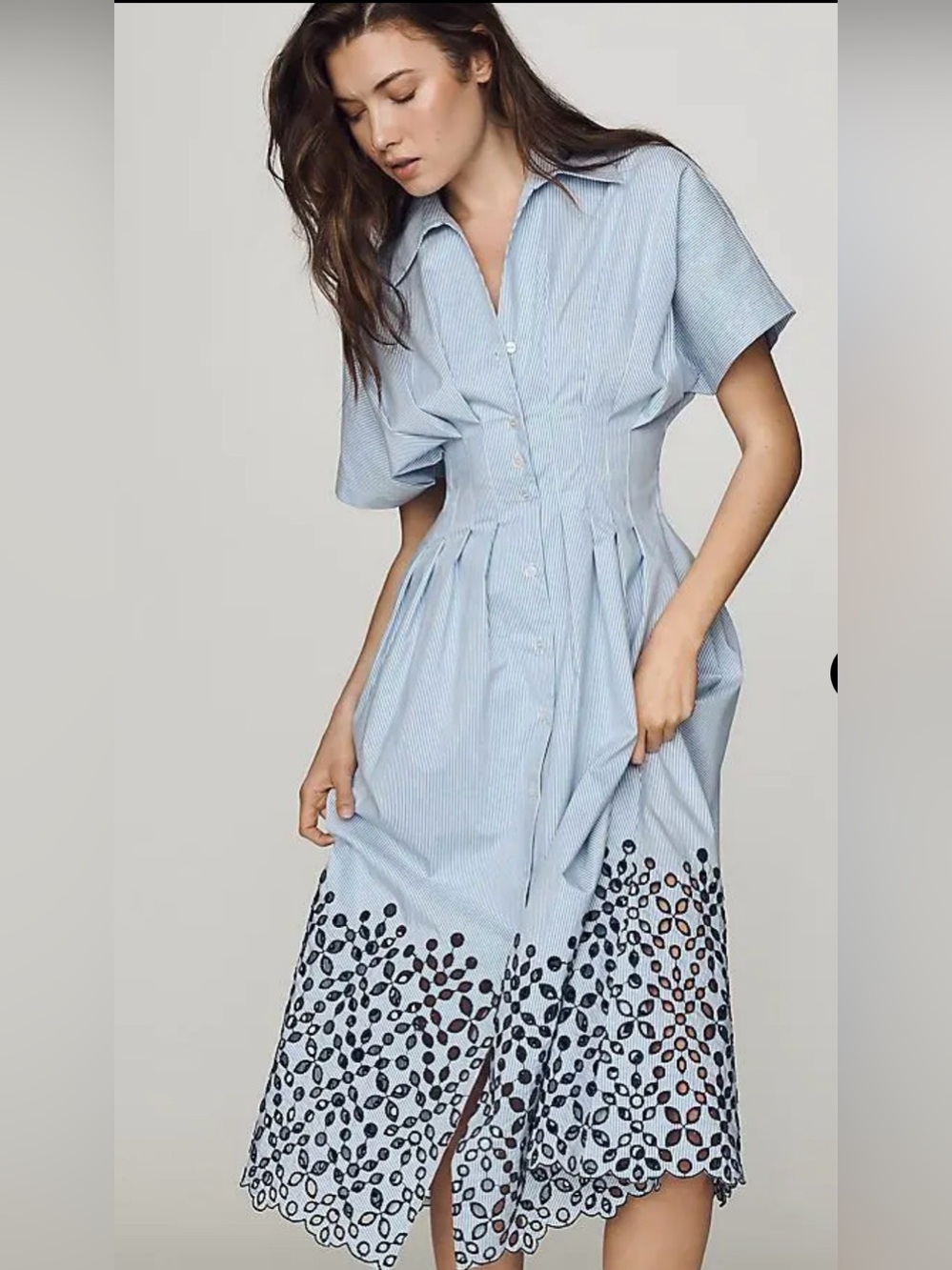 Anthropologie Exquise Tobie Eyelet Shirtdress - dress P S - NWT